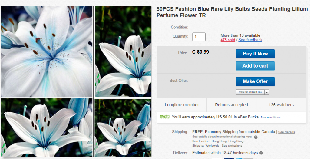 Fake Blue Lily Seeds